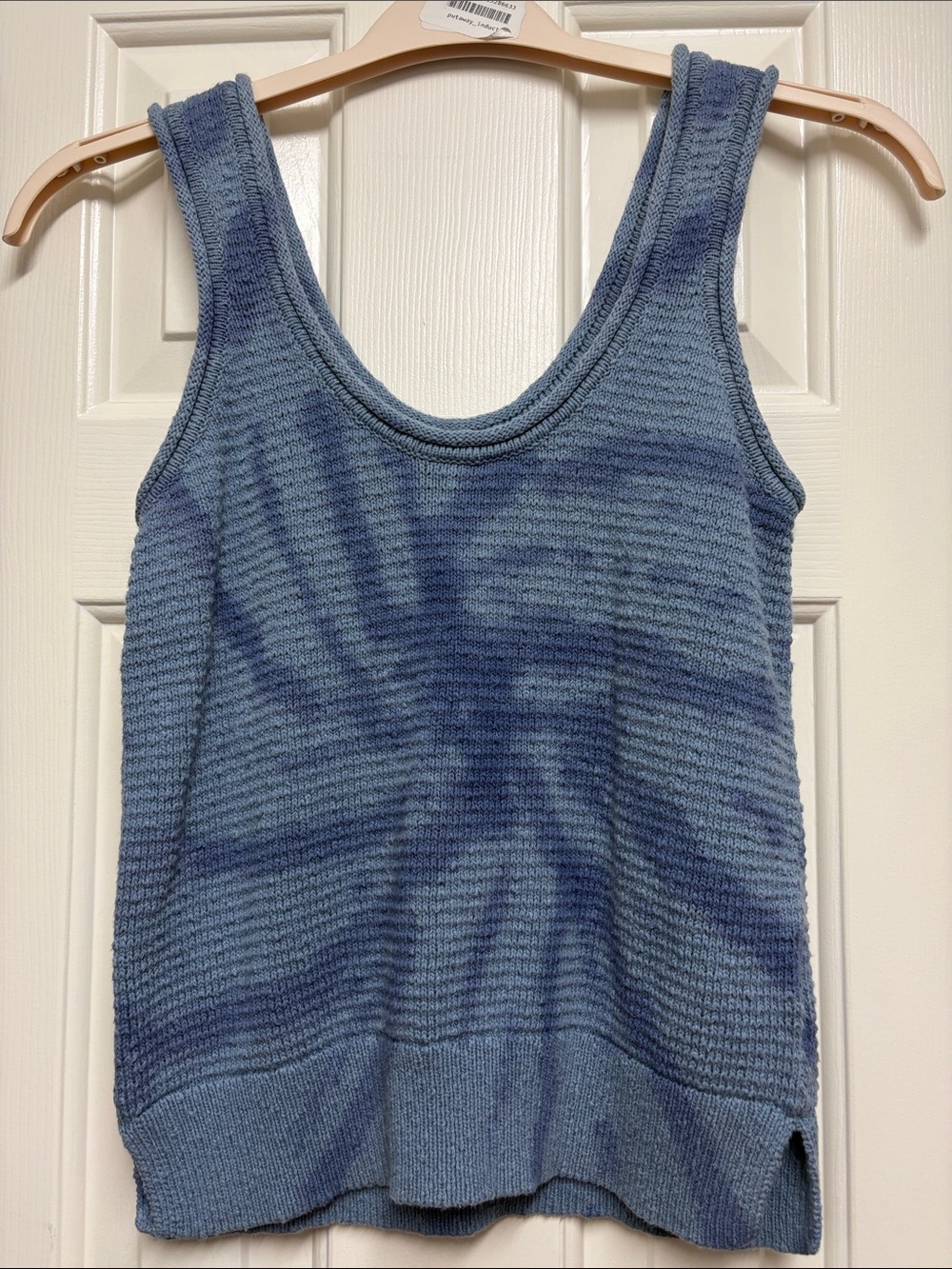 Madewell Blue Knit Scoop Tank Top
